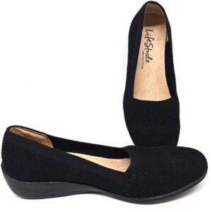 Life Stride Intra Velocity 2.0 Flex Black Slip-on Comfort Flats